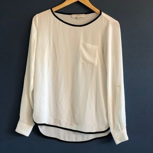 White top with black trim - The Loft